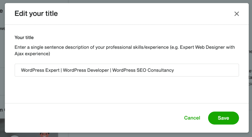 Upwork Job Title For Upwork Profile Approved.