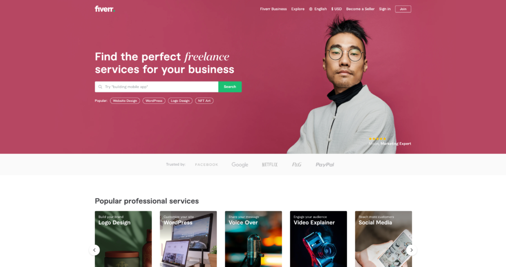 Fiverr Freelancing Website For Graphic Designers