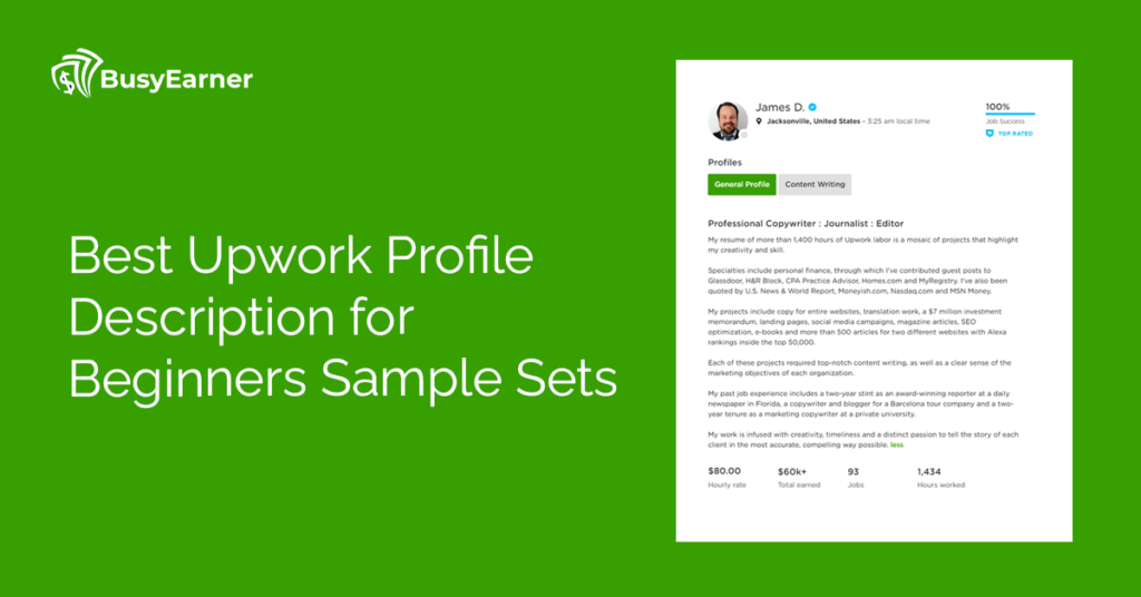 Best Upwork Profile Description for Beginners Sample Sets
