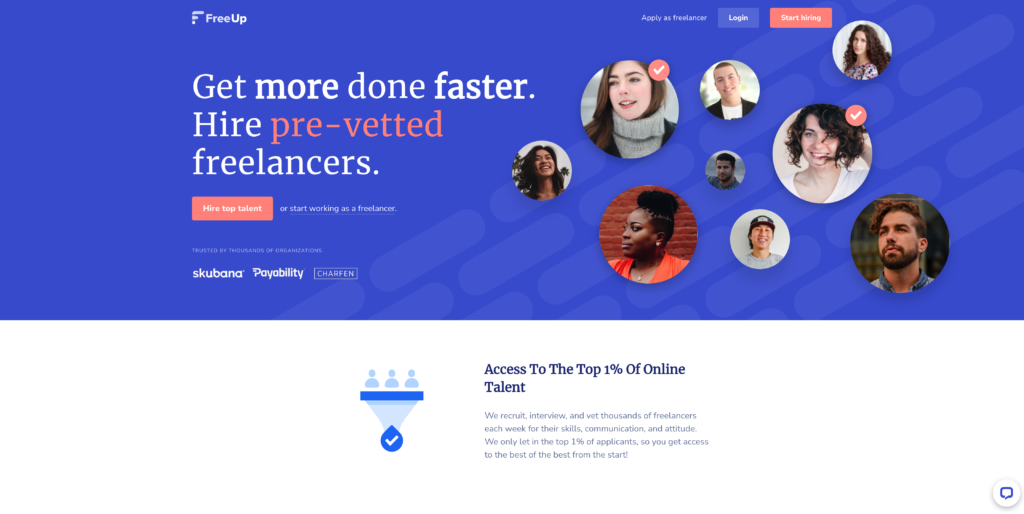 FreeUp freelancing platform sites like Upwork 