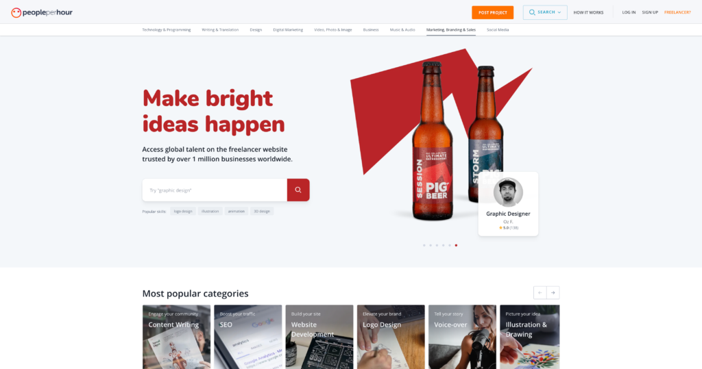 Peopleperhour - Fiverr Alternatives
