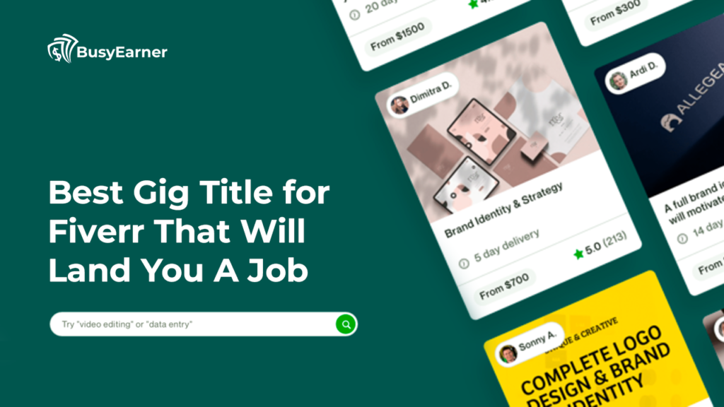 Best Gig Title for Fiverr That Will Land You A Job