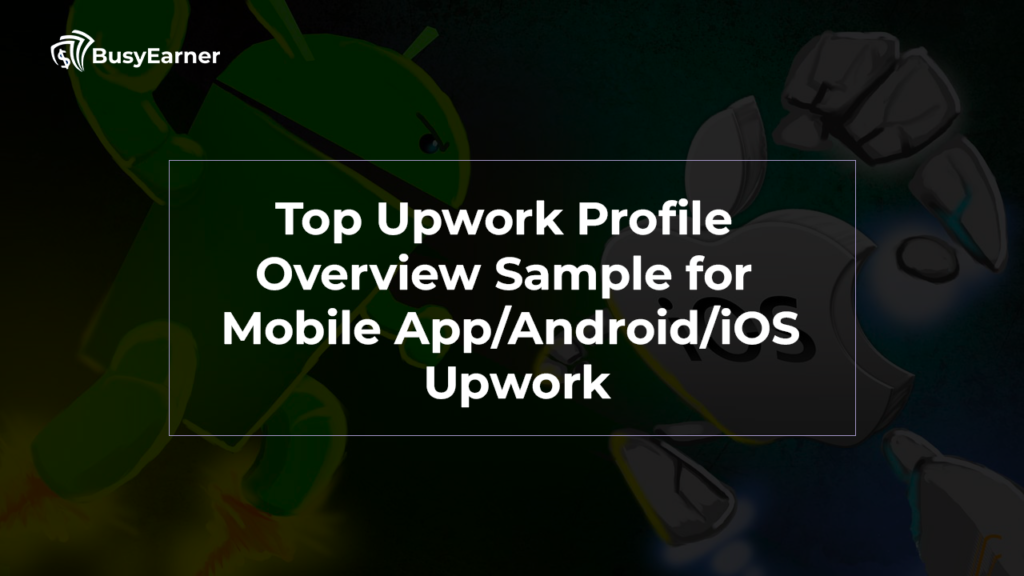 Mobile App Developer Profile Overview Sample